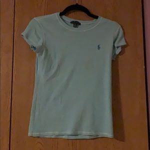 Ralph Lauren blue and white striped t-shirt